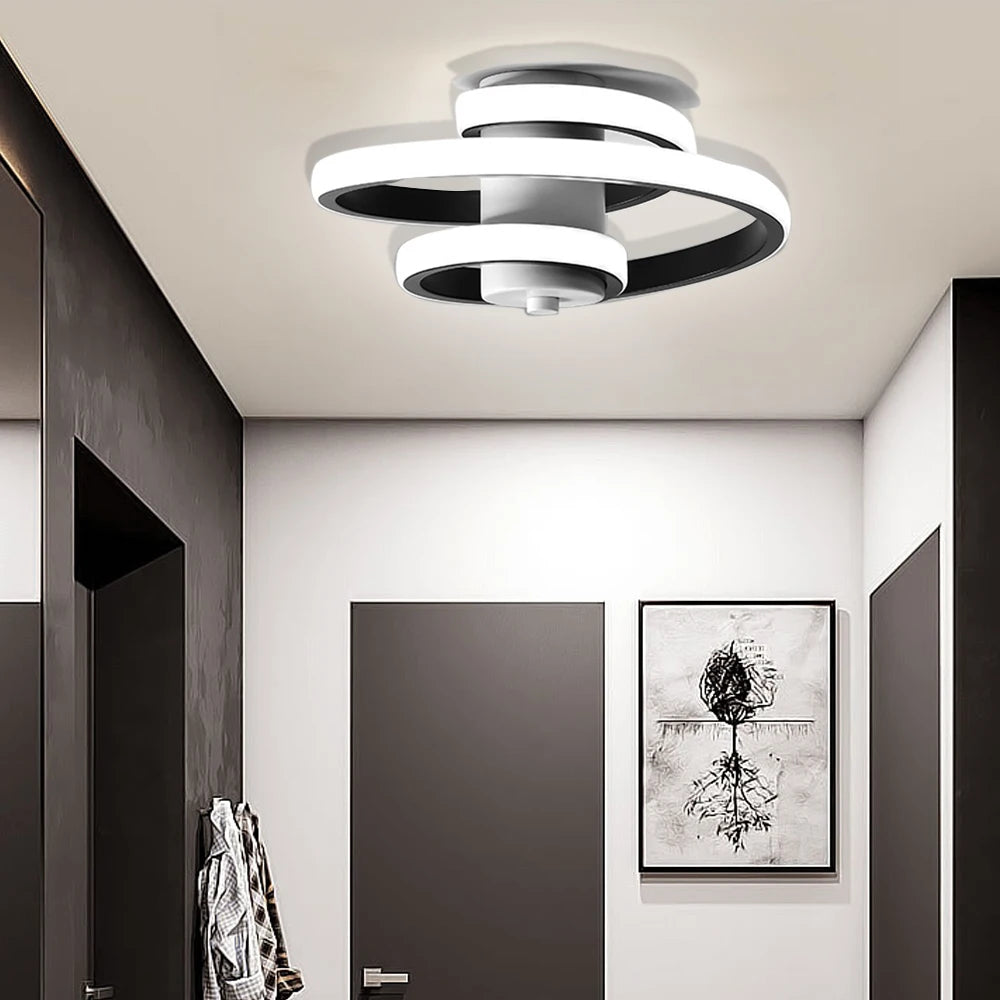 plafonnier led moderne en spirale pour un intérieur minimaliste - vue 3 sur 8