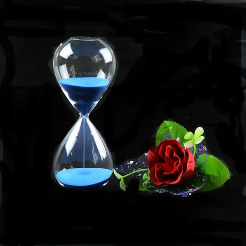 minuterie sablier aimanté 45 minutes artisanat horloge soufflée à la main - vue 4 sur 6