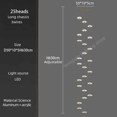 lustre moderne à led pour espaces intérieurs élégants et contemporains - vue 23 sur 26