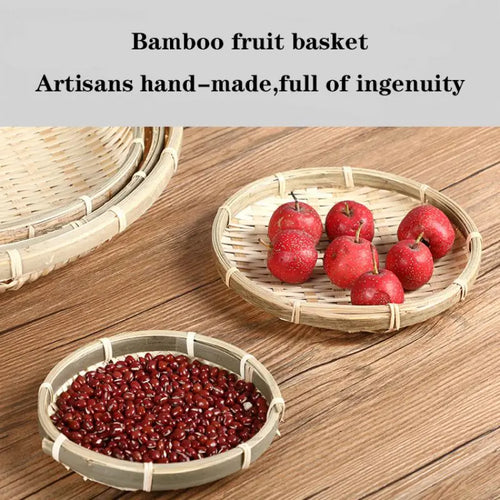 tamis en bambou naturel pour cuisine panier à pain décoratif rangement DIY - vue 5 sur 7
