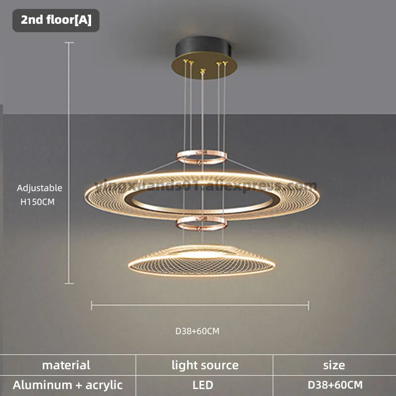 suspension double lampes led pour hôtel restaurant - vue 8 sur 11