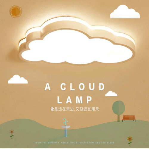 plafonnier led design moderne en forme de nuage pour enfants - vue 2 sur 9