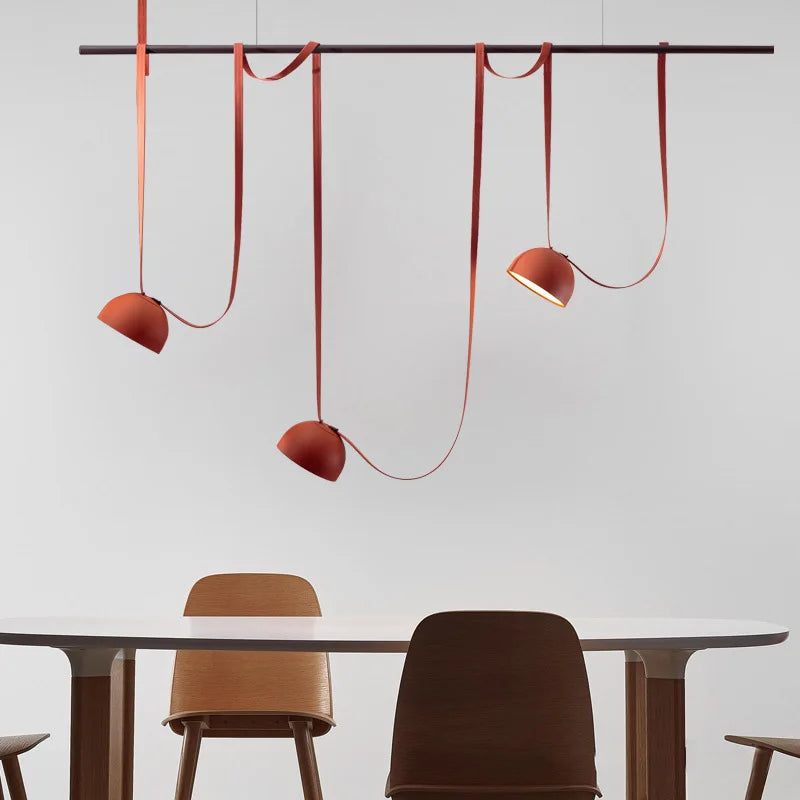 lustre led artistique en forme de ceinture pour intérieur - vue 1 sur 9
