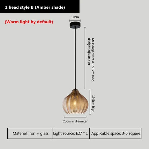 lampe led suspendue en verre design moderne pour intérieur - vue 13 sur 14