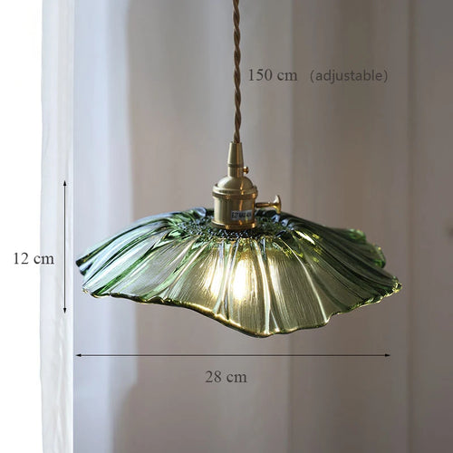 suspension en verre tournesol japonais design moderne décoratif - vue 12 sur 12