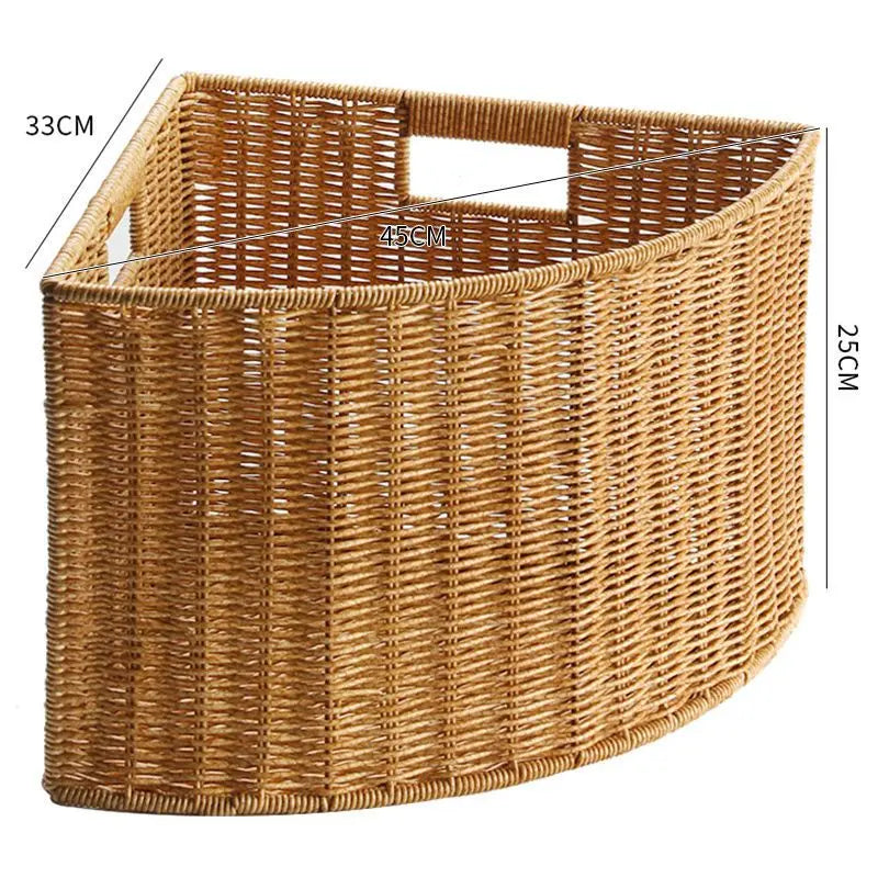 panier dangle tissé pour linge et rangement maison - vue 11 sur 14
