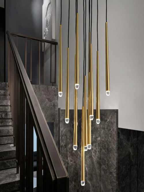 lustre led postmoderne nordique en cristal suspendu - vue 5 sur 17