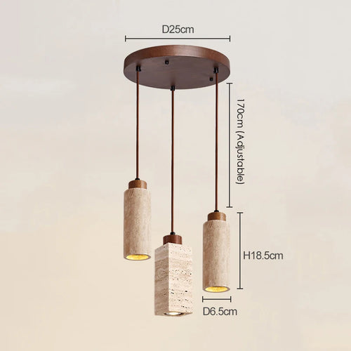 ensemble de 3 suspensions wabi sabi naturelles led - vue 7 sur 14