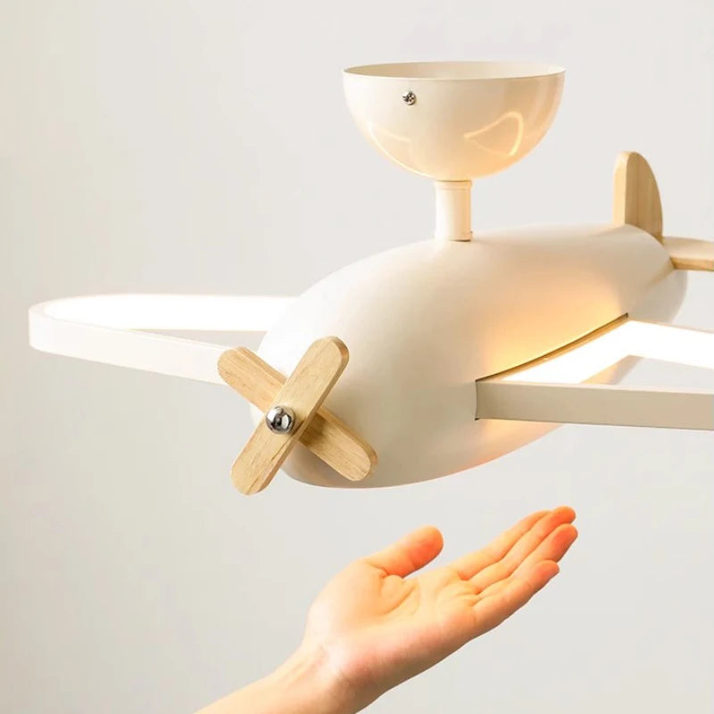 plafonnier hélicoptère moderne pour chambre d'enfant garçon - vue 6 sur 9