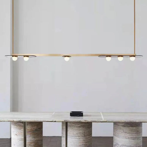 lustre led art déco style 	 suspension - vue 5 sur 8
