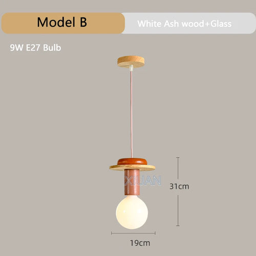 lustre en bois moderne avec led pour maison - vue 13 sur 13