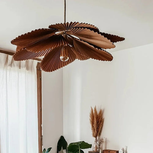 plafonnier en papier wabi sabi pour décoration intérieure moderne - vue 5 sur 8