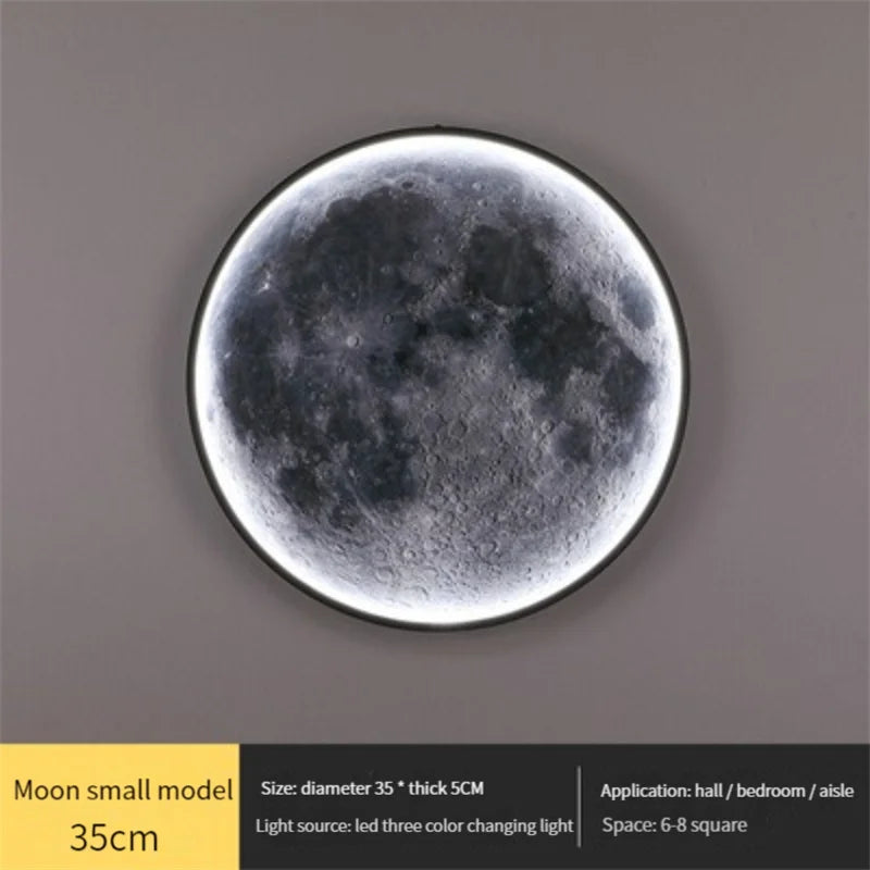 applique murale led en forme de lune pour décoration intérieure - vue 17 sur 17