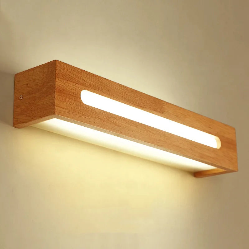 applique murale led en bois massif style nordique pour lecture - vue 3 sur 10