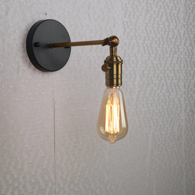 applique murale vintage en fer à led pour intérieur rétro - vue 5 sur 9