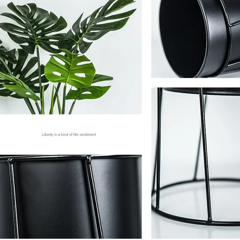 support de plante moderne en fer pour décoration intérieure et extérieure - vue 6 sur 18