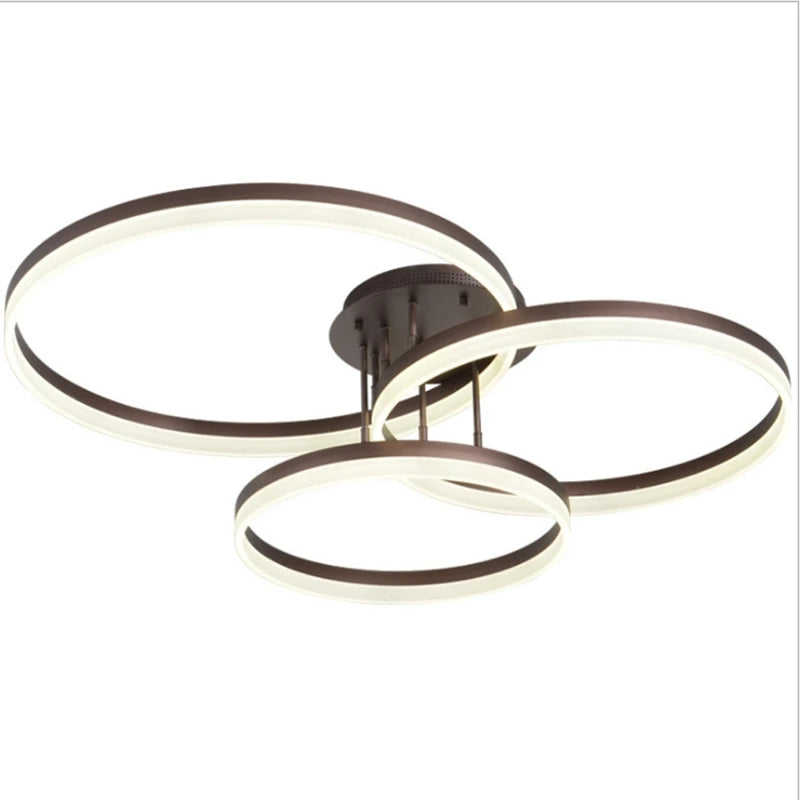 Modern LED super bright circular ceiling light in living room, Nordic restaurant light, minimalist bedroom ceiling light fixture - vue 5 sur 7