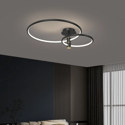 plafonnier circulaire led luxe style nordique pour intérieur décoratif - vue 4 sur 12