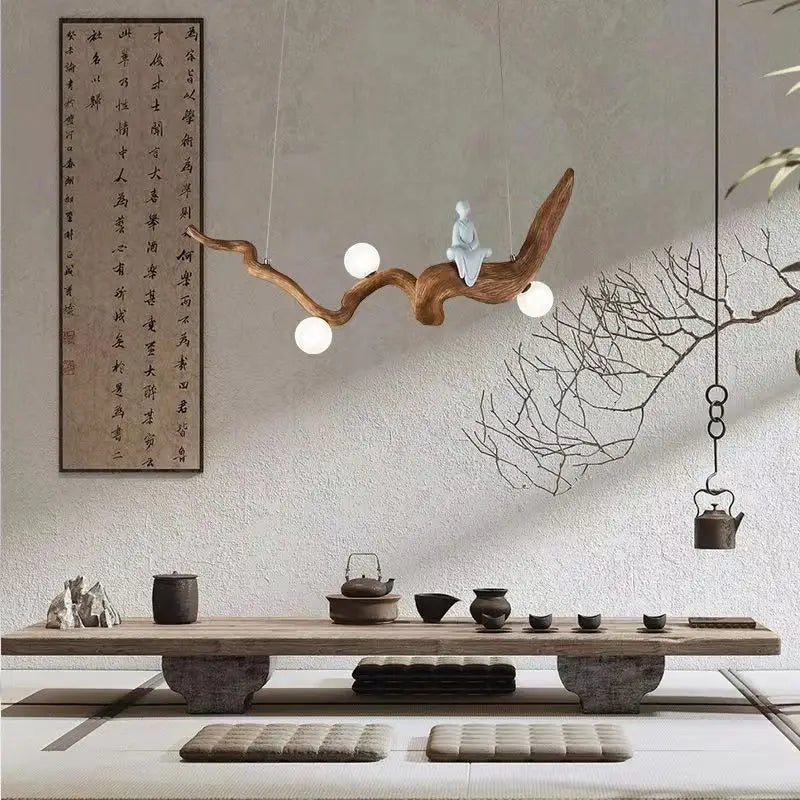 suspension en résine zen style chinois pour décoration intérieure - vue 1 sur 7