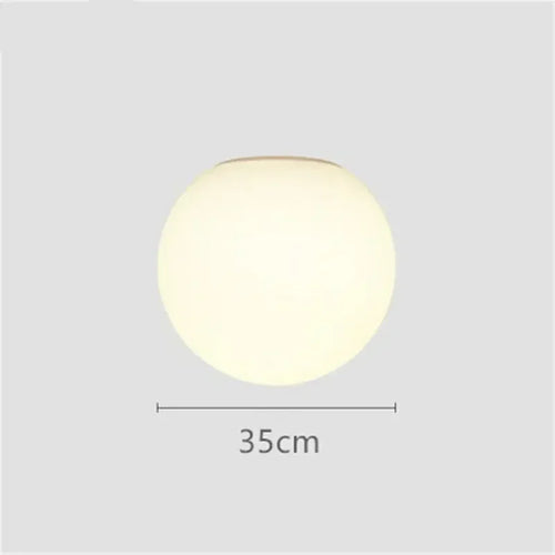 applique murale led moderne abat-jour rond en verre blanc - vue 10 sur 10