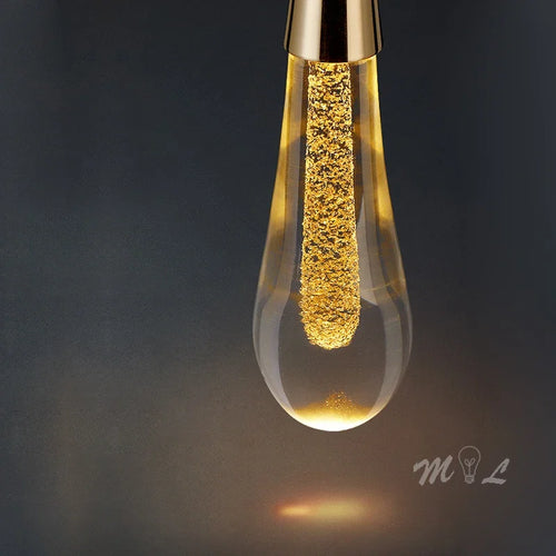 suspension design en verre en forme de gouttelettes d'eau élégante - vue 8 sur 12