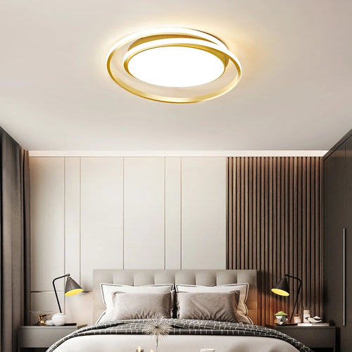 lustre led rond télécommandé style moderne simple - vue 2 sur 9