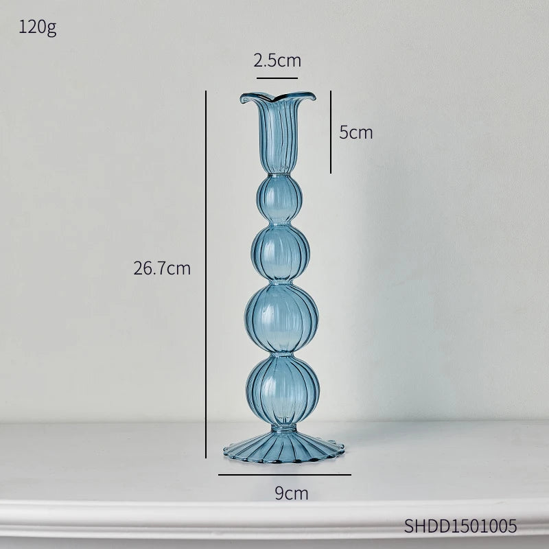 bougeoir en verre créatif pour décoration moderne et élégante - vue 7 sur 10
