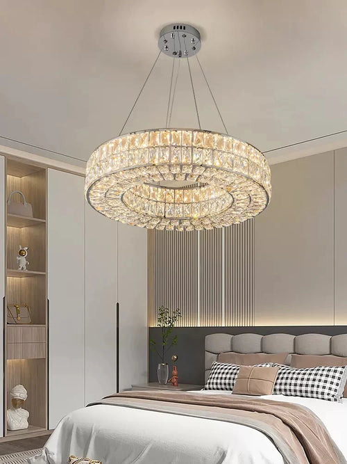lustre en cristal moderne pour décoration intérieure de luxe - vue 5 sur 20