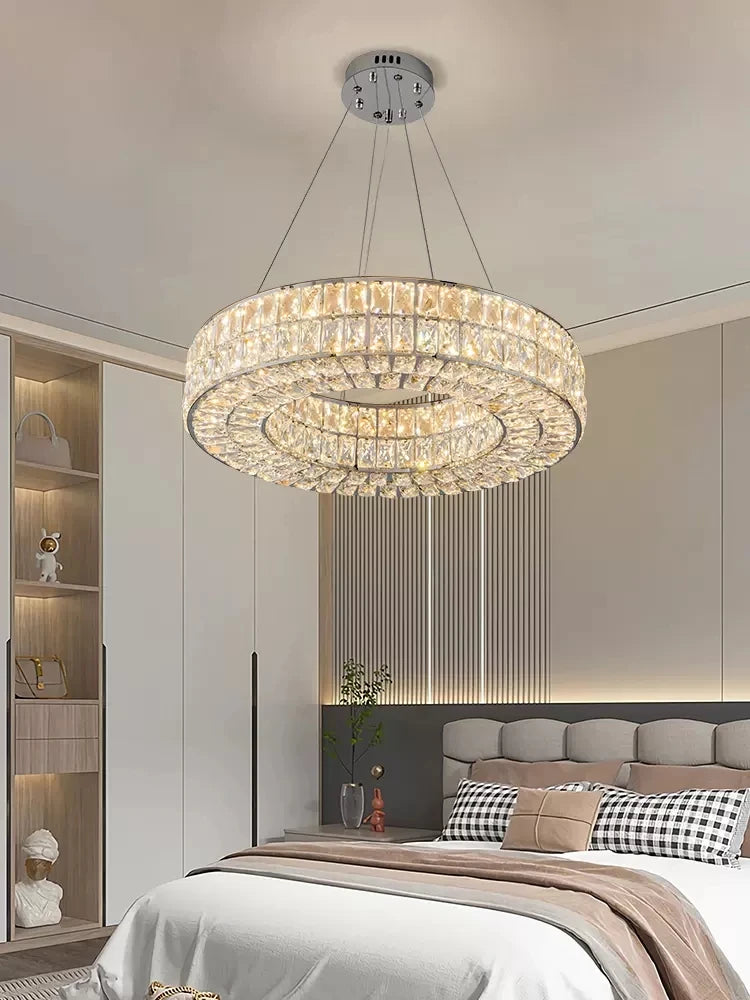 lustre en cristal moderne pour décoration intérieure de luxe - vue 4 sur 20