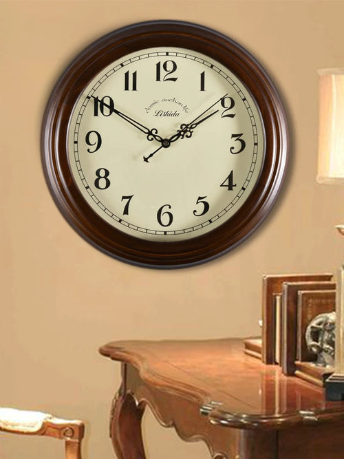 horloge murale silencieuse personnalisable en bois moderne rétro - vue 10 sur 25