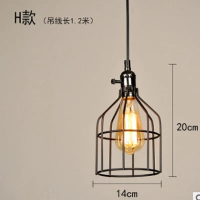 suspension industrielle vintage en fer pour restaurant bar loft - vue 10 sur 17