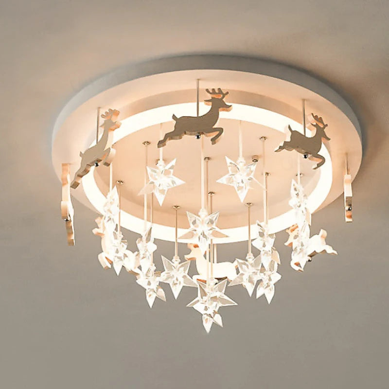 plafonnier étoile à LED pour chambre enfant princesse garçon fille - vue 6 sur 7