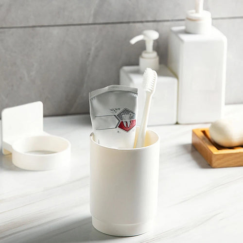 porte-brosse à dents mural sans perçage pour salle de bain rangement pratique - vue 4 sur 8