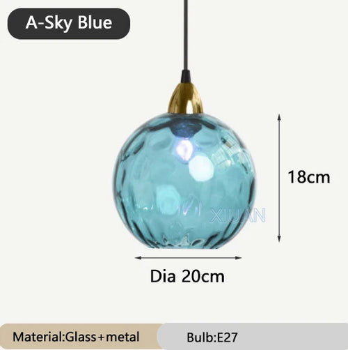 lustre en verre coloré lumineux pour restaurant - vue 18 sur 25