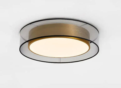 plafonnier vintage en pvc avec éclairage en cuivre et bande led - vue 9 sur 8