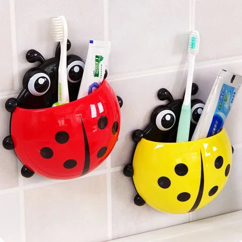lot de 2 porte-brosse à dents coccinelle mignon pour enfants - vue 3 sur 11