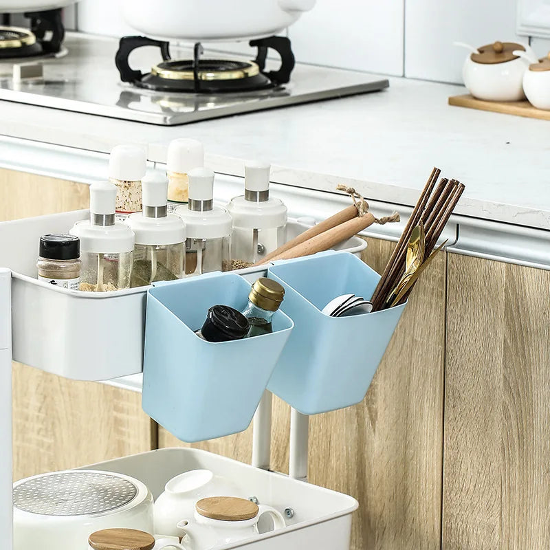 panier suspendu en plastique pour rangement pratique et organisé - vue 3 sur 15