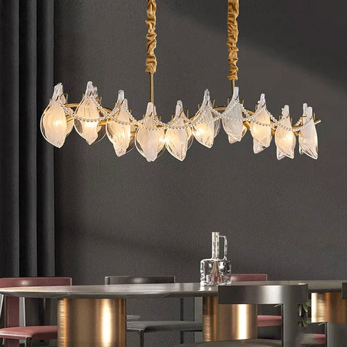 lustre créatif postmoderne en verre dépoli suspendu - vue 6 sur 10