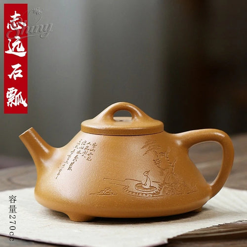 théière artisanale argile violette style shipiao kung fu - vue 3 sur 7