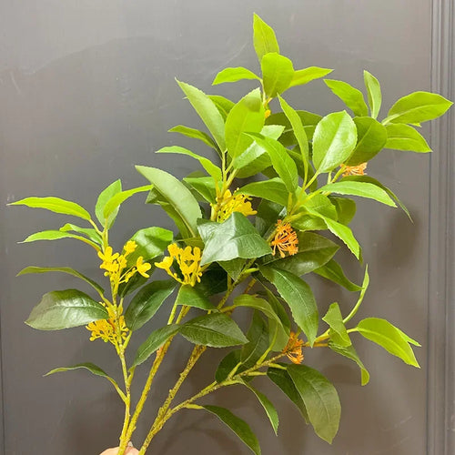 lot de 6 plantes artificielles en soie osmanthus pour décoration commerciale - vue 3 sur 8