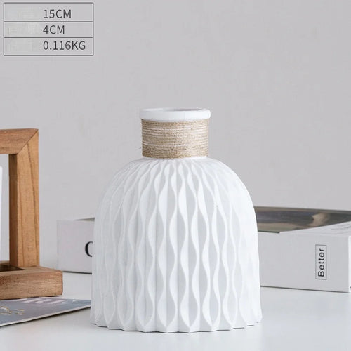 vase moderne en plastique pour décoration florale nordique - vue 20 sur 26