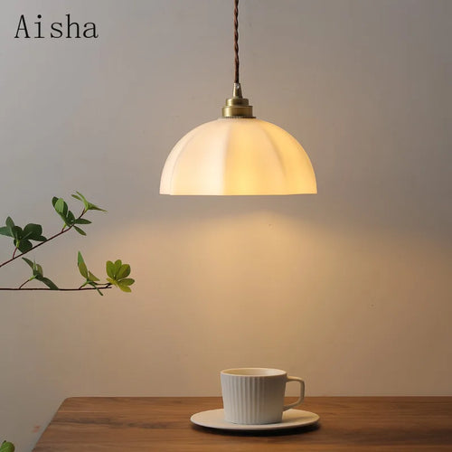 suspension design en cuivre pour restaurant et magasin - vue 2 sur 6