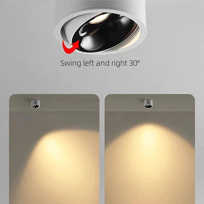 plafonnier led rond monté en surface à intensité variable - vue 4 sur 9