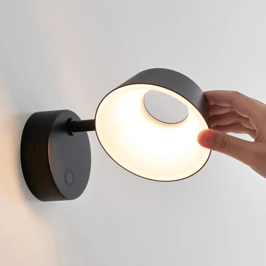 applique murale moderne rotative avec interrupteur en aluminium éclairage intérieur - vue 4 sur 10