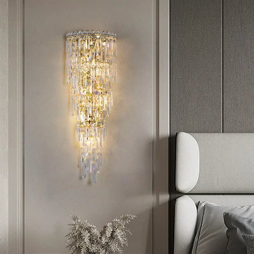 applique murale moderne en cristal pour éclairage intérieur - vue 3 sur 12