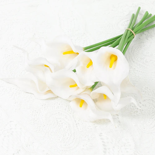 lot de fleurs artificielles lys calla pour mariage et décoration florale - vue 13 sur 23