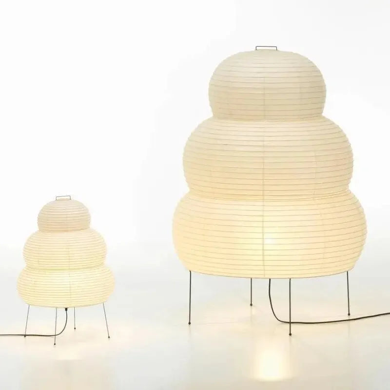 Japanese-style LED Rice Paper Table Lamp, Noguchi Three-tone Light Eye Protection Japanese Lamp, Living Room, Hotel Bedroom, Bed - vue 3 sur 7