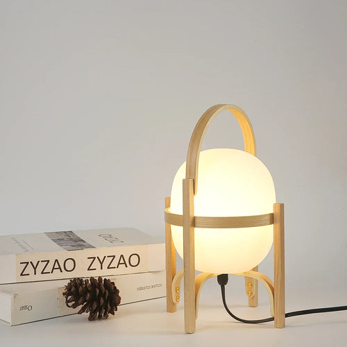 lampe de table en bois pour une décoration moderne et simple - vue 2 sur 10