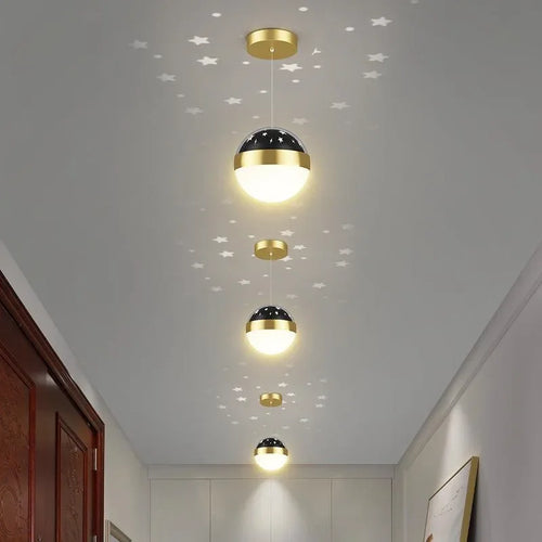 lustre moderne projection ciel étoilé éclairage intérieur décoratif - vue 6 sur 7