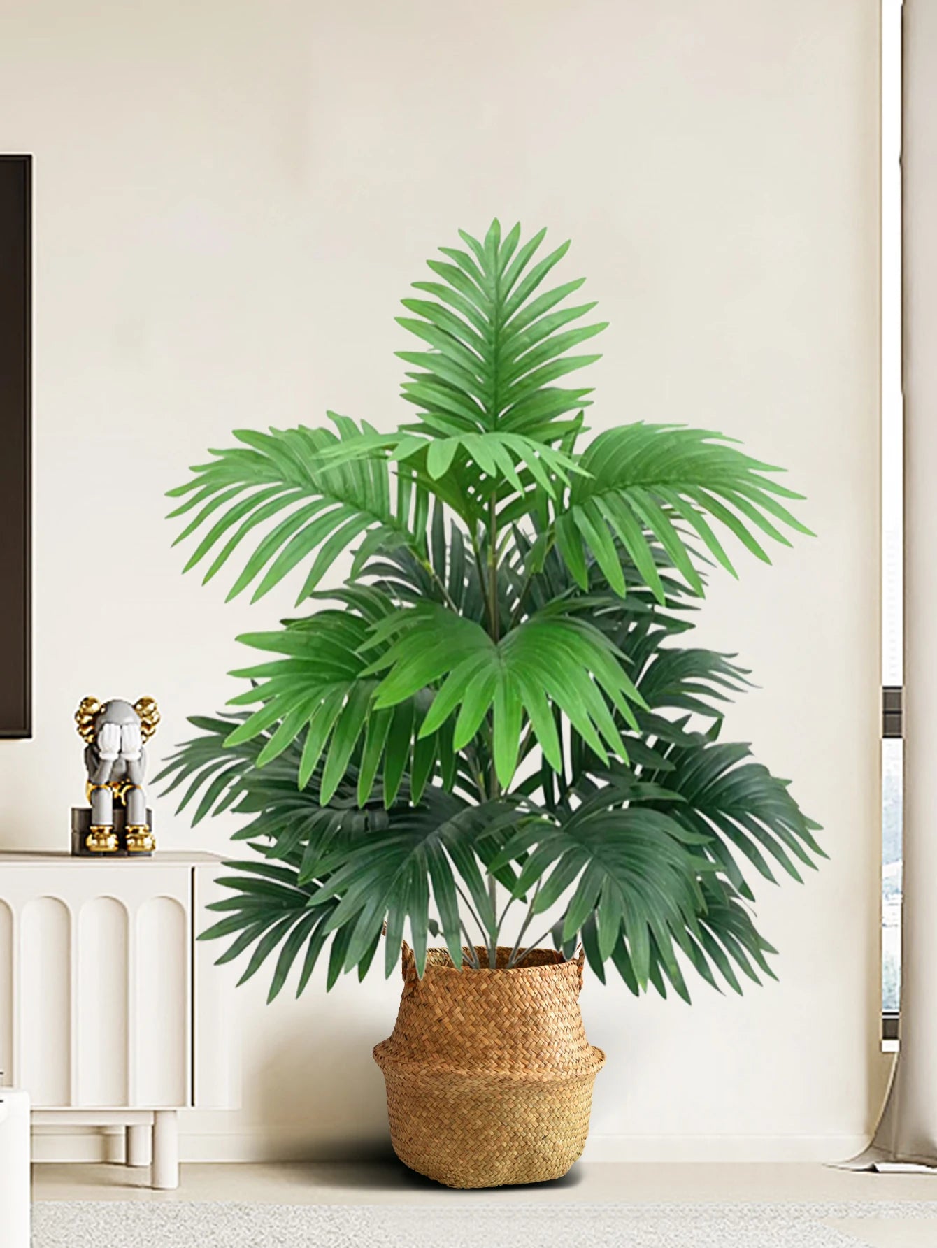 palmier artificiel avec feuilles tropicales pour décoration intérieure - vue 4 sur 8